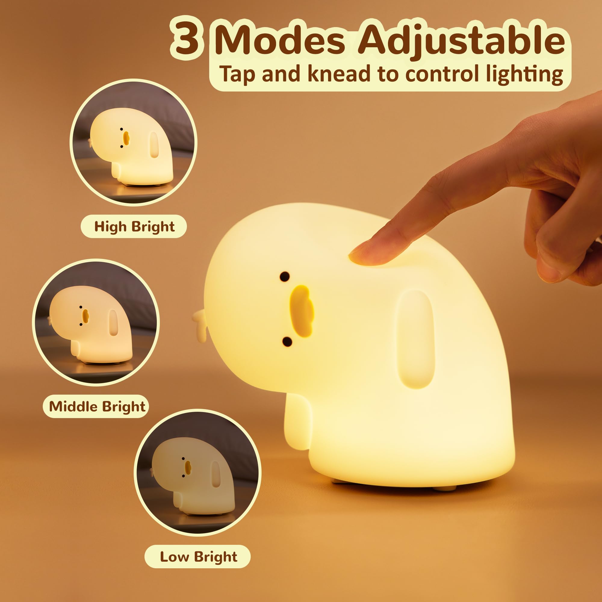 Amazon.co.jp : Duck Silicone Lamp 白いアヒルの夜ライト、子供のため